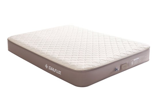 10 Inch Queen Air Mattress with Memory Foam Topper, Firm Camping Guest Bed